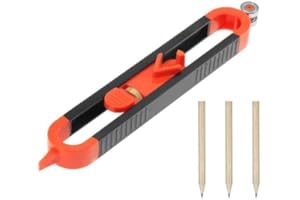 CERIOLL Jauge de Contour, Outil de Scribe de Jauge de Contour, Jauge de Contour avec Serrure, Duplicateur de Forme Irrégulière avec Serrure, Jauge de Contour Précise, Contour Gauge Duplicator, 3 Crayons