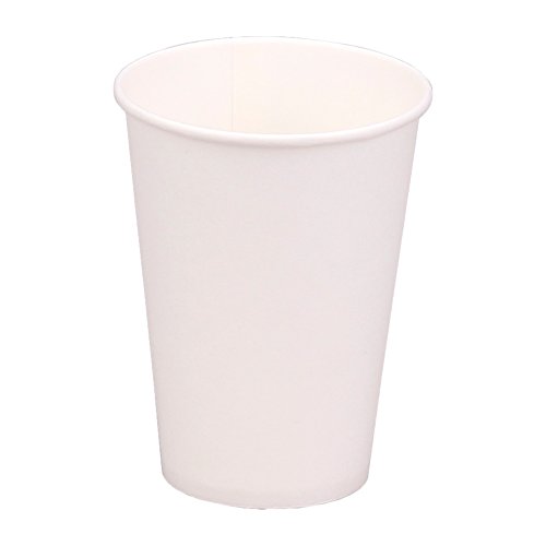 100x Hartpapierbecher, Trinkbecher, PE-beschichtetes Hartpapier, Weiß, 180 ml