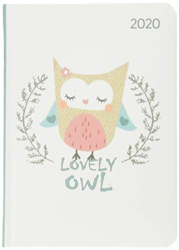 Ladytimer Lovely Owl 2020 - Eule - Taschenkalender A6 (11 x 15) - Weekly - 192 Seiten - Notizbuch - Terminplaner