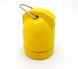portalamparas porcelana e14 Producto italiano. Portalámparas porcelana E27 amarillo con gancho