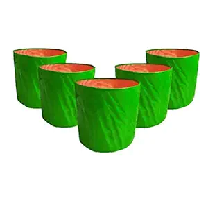 Maya Green Grow Bag 200 - GSM High Density Polyethylene Convenient & Portable Size 12 x12 Inches Pack of 5