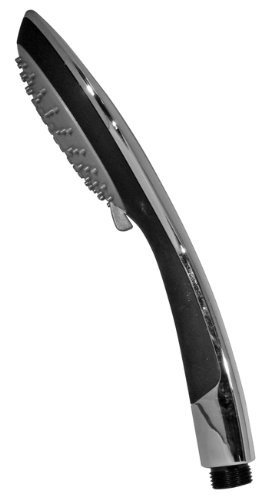Design Handbrause Duschkopf rutschhemmend 5-fach + Antikalk chrom/mattschwarz - 2