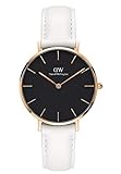 Daniel Wellington Damen-Armbanduhr Petite Bondi Analog Quarz One Size, schwarz, weiß