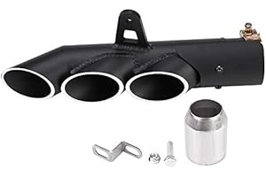 EBTOOLS Universal Punta de Escape del Tubo de Escape del Silenciador de la Motocicleta de Tres Salidas for Yamaha YZF-R6