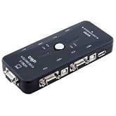 Alfais Al-4210 4 Port USB Kvm Switch 4 PC Kasa Tek Kontrol &Ccedil;oklu VGA