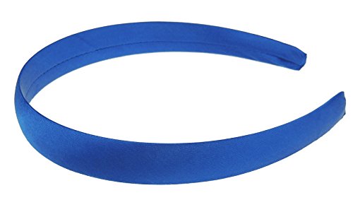 Girls Satin 2cm Hair Headband Alice Band Royal Blue