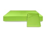 Doppelpack zum Sparpreis – Kinder-Jersey-Spannbetttuch – mit einer Steghöhe von ca. 20 cm passend für Kinder- und Babybettmatratzen – erhältlich in 15 ausgesuchten Farben und einer Einheitsgröße von 60-70 cm x 120-140 cm, apfelgrün - 4