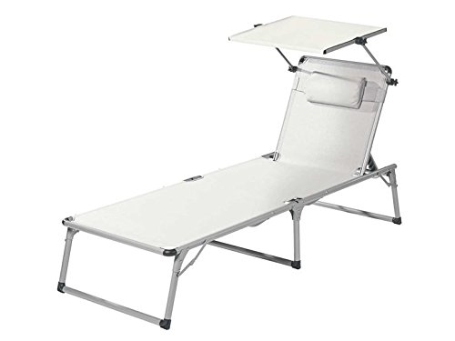 Preisvergleich Produktbild FLORABEST® Aluminium-Sonnenliege, weiß (Weiß)