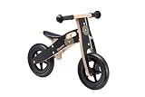 BIKESTAR® Premium Kinderlaufrad für kleine Abenteurer ab 2 Jahren ★ 10er Natur Holz Edition ★ Teuflisch Schwarzes Piraten Design - 2