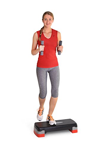 SportPlus Stepbench Aerobic Step/Steppbrett inkl 2 x 1 kg Softhantel, SP-ASP-001 - 3