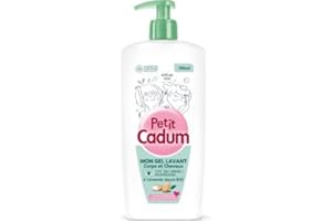 Cadum Petit Cadum Gel Lavant Corps et Cheveux Démêlage Facile à l'Amande Douce Bio, 750 ml (Lot de 1)