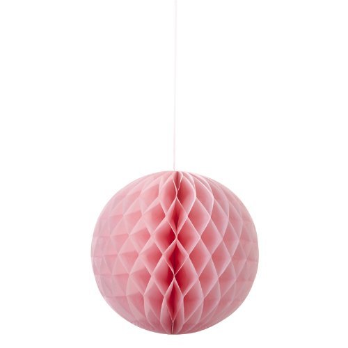 SwirlColor Elegant Honeycomb Flower Ball Pull Paper Flower Balls for Wedding Garden Party Outdoor Decoration 12 Pcs - Hot Pink, White