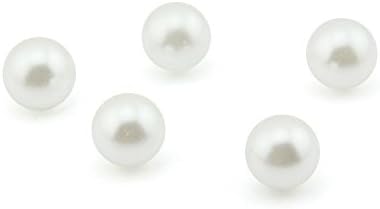 100Pcs Round Rivets and Faux Lace Pearls Set for DIY Crafts (6mm)