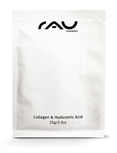 RAU Collagen & Hyaluronic Acid Mask, Vliesmaske mit Hyaluronsäure, Collagen, Aloe Vera & Kamille, intensive Feuchtigkeitsmaske (10 Stück) - 2