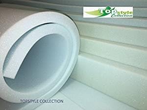 High Density Upholstery Firm Foam Sheet Cushion Replacement, Easy to Cut for Seats / Sofas / Dog Beds / Mattress (74 x 74 x 2.5 cm)