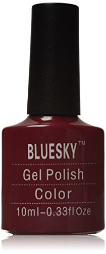 Bluesky UV-/LED-Gelnagellack, Soak-Off-Lack, Farbe: Paradise Deep Red (Dunkelrot)