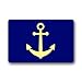 Produktbild Custom Machine-washable Door Mat Nautical Navy Anchor Theme Indoor/Outdoor Decor Rug Doormat 23.6"x15.7"