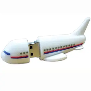 Microware 16GB Aeroplane Shape USB 2.0 Flash Drive (White)