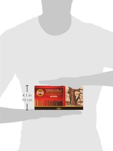 12 Soft „Toison D’or“ Pastell-Carrékreiden / Zeichenkreiden „BRAUNtöne“ - 3