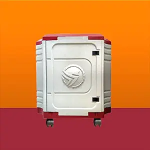 Urban Choice Plastic Inverter Trolley for Single Flat Battery Redwhite