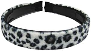 Headband 2.5 cm Leopad Weiß