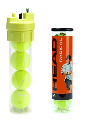 Ball Rescuer Pack Tenis - Convierte envases de Pelotas de Tenis o pádel en un Bote Presurizador de 35 PSI. Este Modelo Incluye 1 Presurizador Ball Rescuer + 1 Bote de 4 Bolas Head Radical sin Abrir.