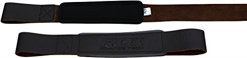 RDX Leder Zughilfen Bodybuilding Handgelenkbandage Krafttraining Fitness Gewichtheben Klimmzughaken Straps - 3