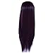 Ladies 3/4 WIG Half Fall Clip In Hair Extension STRAIGHT Dark Plum #99J/1