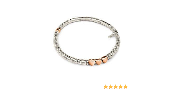 Links Of London Sweetie Heart Charm Bracelet Sterling Silver And Rose Gold Sterling Silver Amazon Co Uk Jewellery