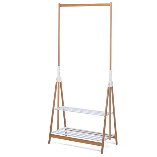 Foppapedretti MyHome - Perchero de pie para Colgar la Ropa, Plegable, con 2 estantes para Accesorios, Aluminio