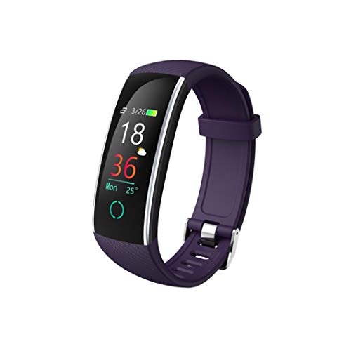Preisvergleich Produktbild gaddrt Schrittzähler Smarte Uhren, Intelligenter Farbbildschirm Blutdruck Übung Herzfrequenz (lila)