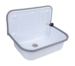 Stahl Ausgussbecken | 50 cm | Waschbecken | Keller | Waschküche