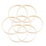Accesorios de bricolaje. LIOOBO 10 unids Bambú de Madera Dreamcatcher Anillos Aros Redondos de Metal Anillos de macramé para Dream Catcher DIY Craft 20 cm