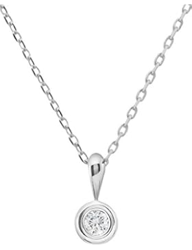 CHRIST Diamonds Damen-Kette 333er Weißgold 1 Brillanten ca. 0,08 ct. One Size, weißgold