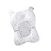 Produktbild EXQUILEG Baby Badematte Neugeborene Badesitz Badekissen,Floating Soft Infant Bath Pillow Air Cushion(Gratisgeschenk: Kleine gelbe Ente) (Grau-Ohr)