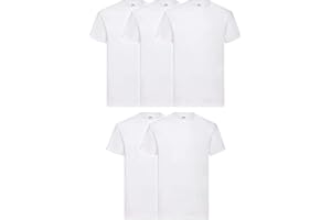 5 Fruit of the loom dziecięce T-shirty Valueweight 104 116 128 140 152 różne zestawy kolorów do wyboru 100% bawełna