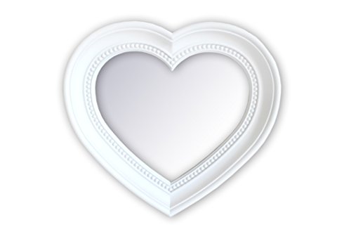 Wunderschöner Herzspiegel Spiegel in Herzform weiß Dekoration Deko Wandspiegel