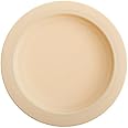 Sammons Preston Plate with Inside Edge, 9" Plate with Food Spill Prevention Aid, Durable Plates with Inner Lip, Eating Support for Children, Adults, Elderly and Disabled, Polypropylene, Off-White
