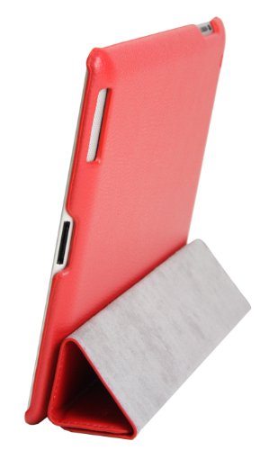 Invision® iPad 2 iPad 3 und iPad 4 Intelligente Hülle – Tolles Design – Magnetische Aufweck/Schlaf-Funktion – Hochwertiges PU-Leder (iPad 2 3 4 / Rot) - 5