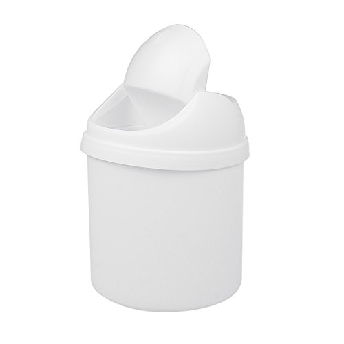 xhorizon TM Mini Plastik-Mülleimer für Tischplatte, Kleiner Abfalleimer mit einem Schwingdeckel