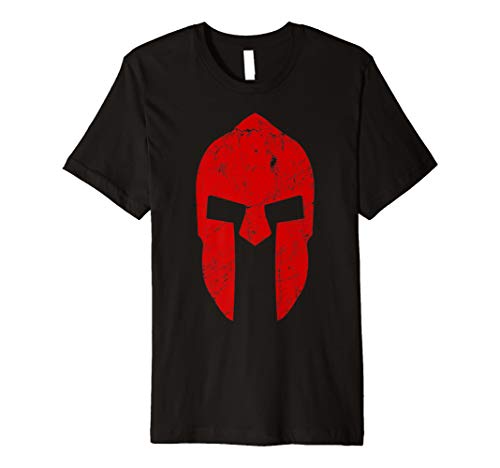 Spartan Warrior Helmet Gym Motivation Sparta Ancient Greece T-Shirt