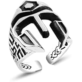 Trend Collection Helmet Gladiator Model Silver Plated Adjustable Ring