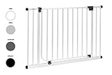 ✅ LINKS- / RECHTSANSCHLAG & FESTELLFUNKTION: Das Schutzgitter lässt sich mit Links- oder Rechtsanschlag anbringen. Die Verriegelung ist somit auch links oder rechts individuell frei wählbar. Mit der nützlichen Feststellfunktion (Open-Stop) kann man das Schutzgitter auch mal auf 90° offen feststellen, wenn das Baby schläft oder Einkäufe reingebracht werden müssen. Und bei Bedarf wirft man die Tür mit einem Schwung wieder zu und der Schutz ist wieder parat.