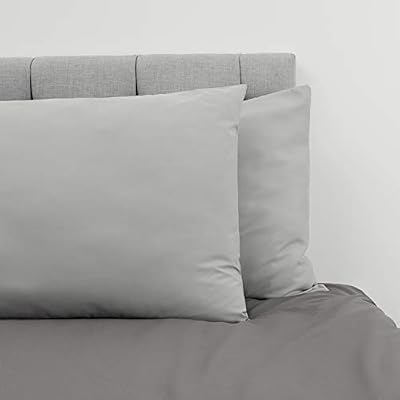 Dreamzie ⭐ Set de 2 x Taie d’oreiller 50 x 70 cm, Gris Etain, Microfibre (100% Polyester) - Taies d’Oreillers - Housse d’Oreiller Coussin pour le Lit - Taie Oreiller Qualité Confortable Hypoallergénique