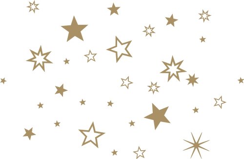 30 Stück Sterne GOLD Aufkleber, Mix-Set, Fensterdekoration zu Weihnachten Fensterbild / Fensteraufkleber, Wandtattoo Deko Sticker, Autoaufkleber, Weihnachtsdekoration, Schaufenster In- und Outdoor 70001 Stars