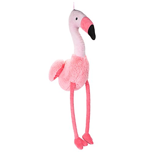Large, Super Soft Pink & White Plush Flamingo Toy - Size: 1.04m High