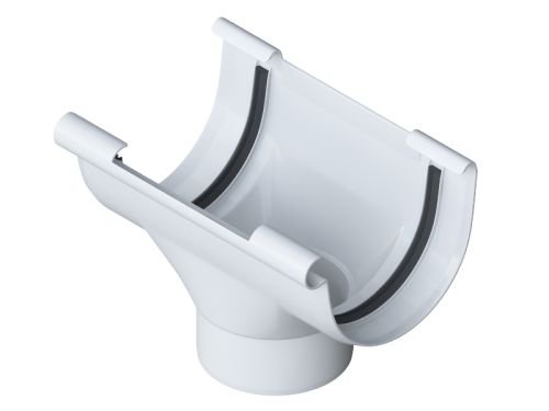 Preisvergleich Produktbild Rinnenablauf DN125, Kunststoff weiss, 220 x 154 x 174 mm