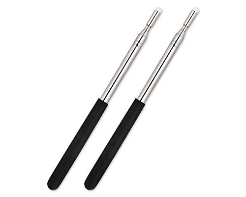 SCSpecial Telescopic Teachers Pointer Stick Retractable Pointer for Teaching with Soft Felt Tip 2 Pieces Lightweight Handheld Presentation Pointer, Extended to 120 Centimeters / 47 inches