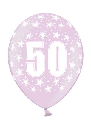 6 Luftballon 30 cm zum 50. Geburtstag – Zufällig gemischt aus 9 Farben – Kleenes Traumhandel® - 4