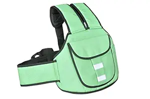 Crawl'in Kids Adjustable Safety Harness Belt Child Vehicle Motorcycle Ride Strap for Two Wheeler Travel Horse Back Riding with Padded Strap for Children Babies ? 2-6 Year (Green)